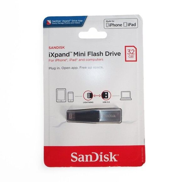 SanDisk SDIX30N Ixpand USB Mini Flash Drive 32GB Lightning to USB 3.0 - Picture 1 of 3